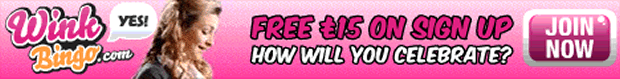 Wink Bingo FREE &pound;15 sign up bonus